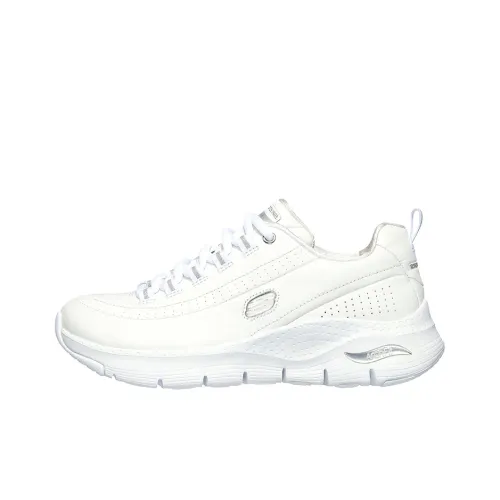 Skechers Arch Fit Low Топ Беговые кроссовки Женские Белые