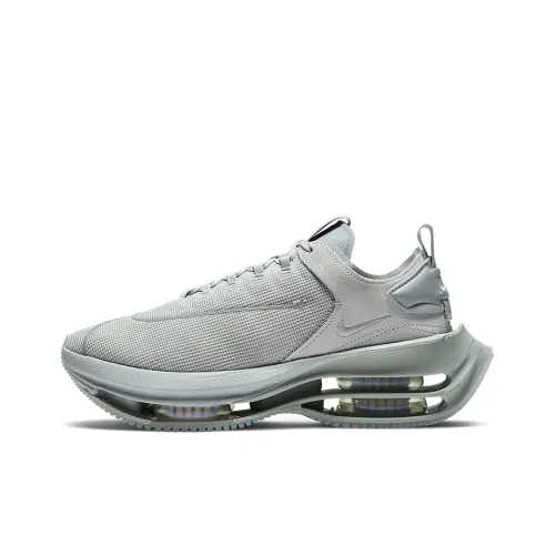 Nike Zoom Double Stacked Амортизаторы Шок Резистентные к Износу Низкий Топ Марафон Беговые кроссовки Женские Серый