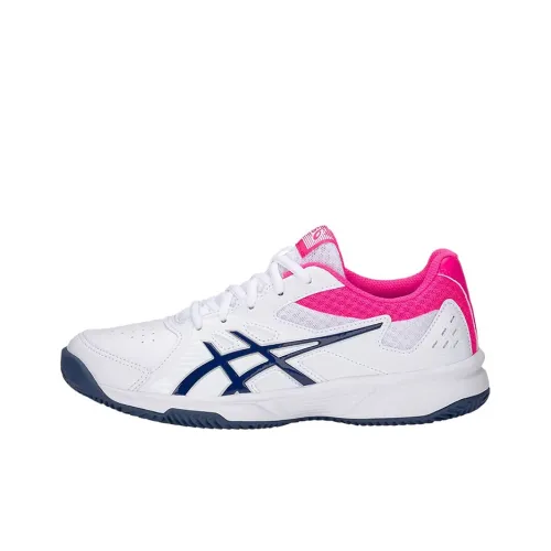 ASICS Court Slide Clay Устойчивые к истиранию Низкие Кроссовки для тенниса Женские Белые Розовые