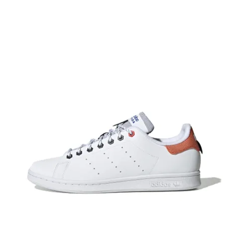 Adidas Originals StanSmith Slip-Resistant Shock Absorbers Низкие Скейтборд Кроссовки Унисекс Белый Оранжевый