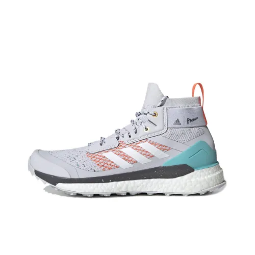 adidas Terrex FREE HIKER PARLEY Противоскользящие высокие ботинки для альпинизма Мужские Серый Белый