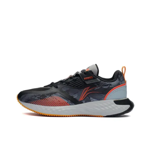 LINING Cloud Shield Амортизаторы Slip-resistant и устойчивые к истиранию Низкий топ Беговые кроссовки Мужские Серый