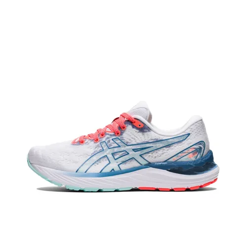 Asics Низкий Топ Беговые Кроссовки Женские Белые Синие