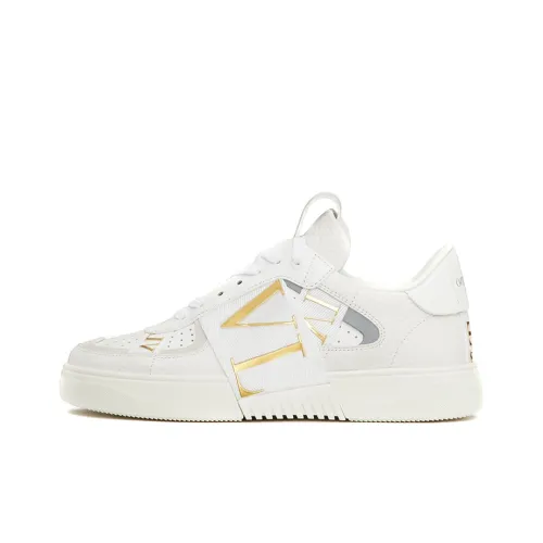 Valentino VL7N Низкий Топ Стильный Скейтбординг Женские Белый Золотой