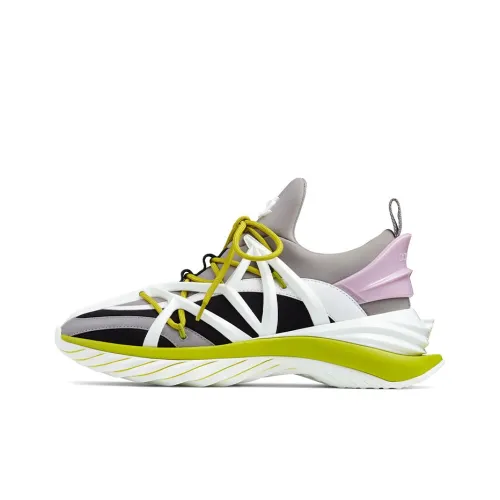 Jimmy Choo Низкий топ Повседневная обувь Женская Серый Зеленый