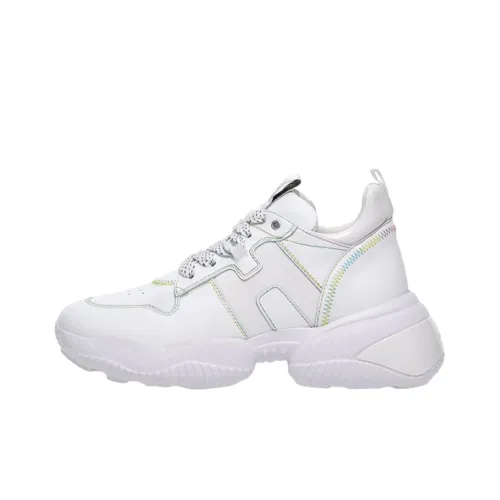 HOGAN Interaction Износостойкие Высокие Повседневные Кроссовки Женские Белые
