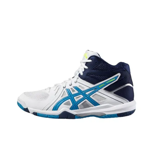 Asics Гель Task MT Износостойкий MID Топ Беговые кроссовки Мужские Белый Синий