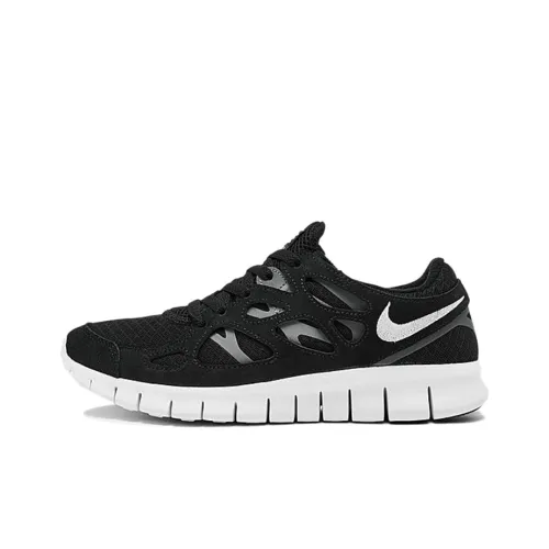 nike Free Run 2,0 Амортизаторы Shock Absorbers Противоскользящие Устойчивые к истиранию Дышащие Низкие Беговые кроссовки Женские Черные