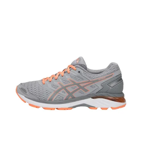 ASICS GT 3000 5 Устойчивый к истиранию Дышащие Низкие Кроссовки для бега Женские Серый Оранжевый Ширина D