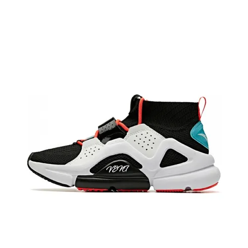 ANTA Амортизирующие шоки противоскользящие устойчивые к истиранию дышащие высокие топы беговые кроссовки для мужчин черный белый синий