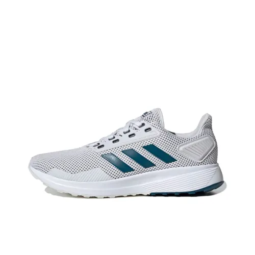 Adidas Duramo 9 Дышащие Низкие Кроссовки для Бега на Дистанцию Мужские Серые Синие