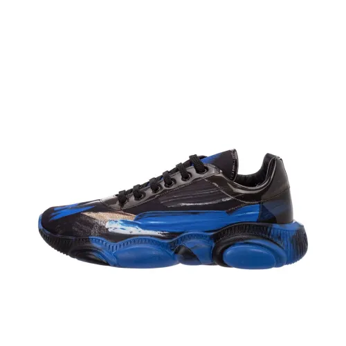 MOSCHINO Тедди Низкий Топ Повседневная Обувь Мужская Синий Черный