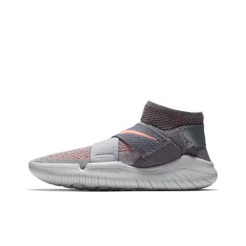 nike Free RN Motion Flyknit 2018 Противоскользящий Устойчивый к истиранию MID Топ Беговые кроссовки Женские Серый Оранжевый