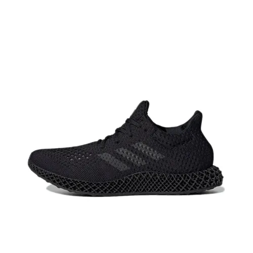 Adidas Futurecraft 4D Устойчивые к истиранию низкие беговые кроссовки унисекс чисто черные