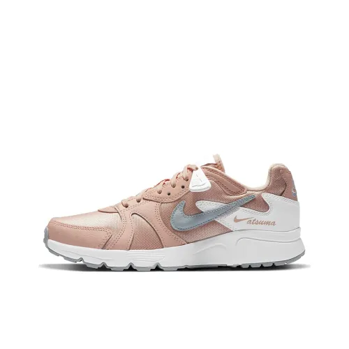Nike Atsuma Shock Absorbers Slip-Resistant Low Top Casual Running Shoes Women's Pink Gray Найк Атсума Шок Абсорберз Антискользящий Низкий Топ Повседневные Беговые Кроссовки Женские Розовый Серый