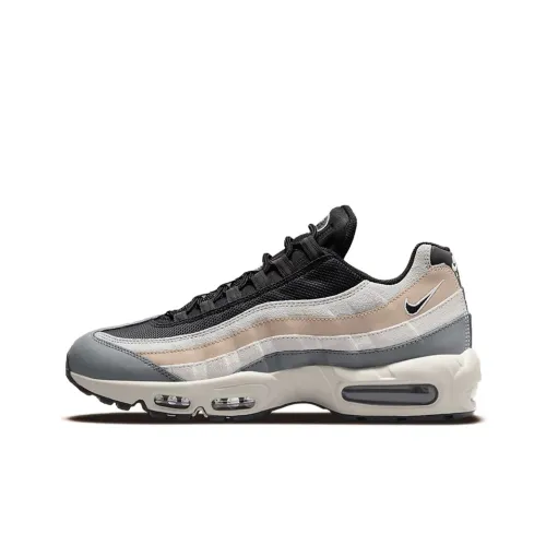 Nike Air Max 95 Low Топ Марафон Беговые кроссовки Мужской Бежевый Серый Черный