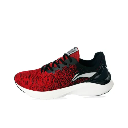 Подкладка YunQue Shock Absorbers Slip-Resistant Abrasion-Resistant Breathable Low-Top Беговые кроссовки Мужские Красный Черный