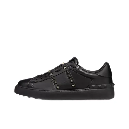 Valentino Rockstud Low Топ Стильные Скейтбординги Женские Черный