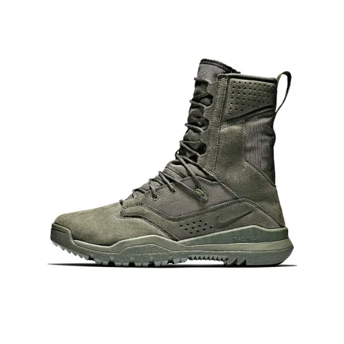 Nike Shock Absorbers Slip-Resistant Abrasion-Resistant High Top Hiking Shoes Men's Army Green Найк Шок Абсорберз Антислип Резистентный к Износу Высокий Топ Походная Обувь Мужская Армейский Зеленый