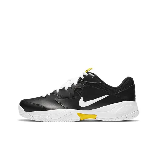 Nike Court Lite 2 Low Топ Теннисные Кроссовки Мужские Черные Желтые Белые