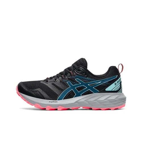 Asics Gel Sonoma 6 Дышащий Легкий Устойчивый к истиранию Амортизация Низкий Верх Беговые кроссовки Женские Черный Серый