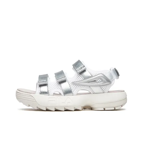 FILA Disruptor 2 Пляжные сандалии Женские Серебристый Белый