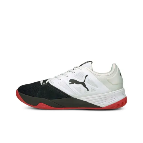 PUMA Accelerate Амортизирующие подошва Противоскользящие Устойчивые к истиранию Легкие Низкий топ Беговые кроссовки Унисекс Белый Черный