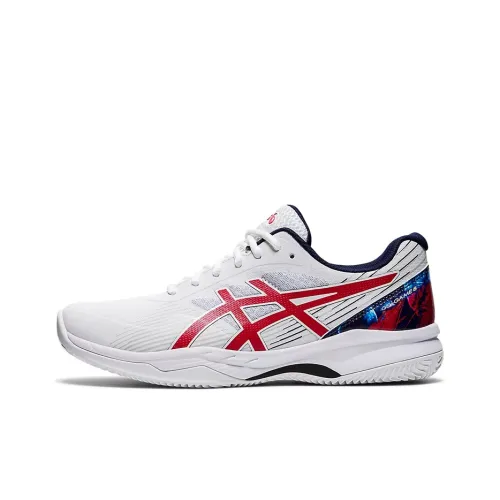 Asics Gel Game 8 Low Топ Беговые кроссовки Мужские Белый Красный