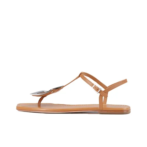 Roger Vivier Bikiviv' Стринг с металлической пряжкой один ремень сандалии женские коричневый