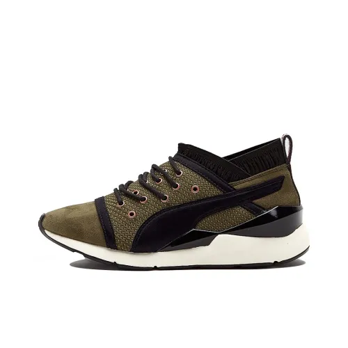 PUMA Slip-resistant Abrasion-resistant Lightweight Low-Top Running Shoes Women's Green PUMA Противоскользящие Устойчивые к истиранию Легкие Низкие Кроссовки для бега Женские Зеленые