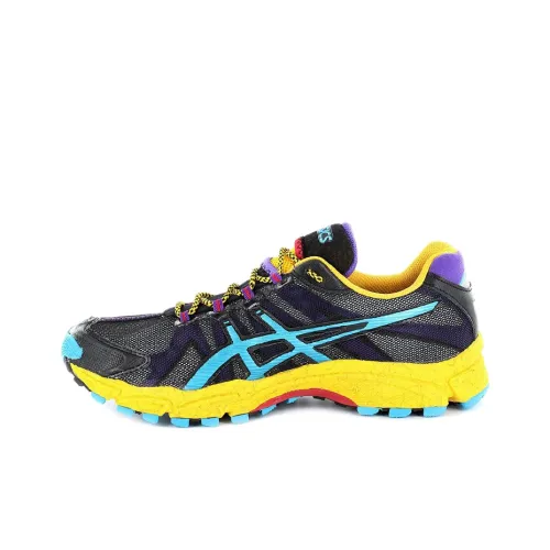 Asics Gel Fujiattack Low Топ Беговые кроссовки Мужские Графитовый Серый Синий