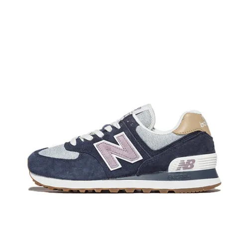 New Balance NB 574 Low Топ Повседневные Беговые Кроссовки Женские Темно-Синие