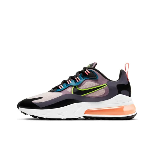 Nike Air Max 270 Амортизация Низкий Топ Air Cushion Повседневные Беговые Кроссовки Женские Фиолетовый Черный