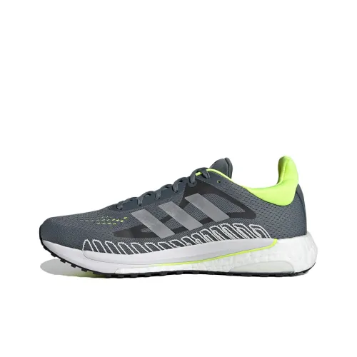 Adidas Solar Glide Дышащие Низкие Кроссовки для Бега на Дистанцию Мужские Серые Зеленые