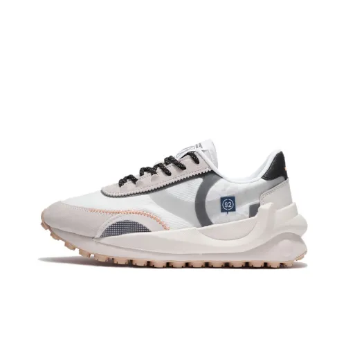 LINING Износостойкие Дышащие Низкие Кроссовки для Бега Женские Белые Серые