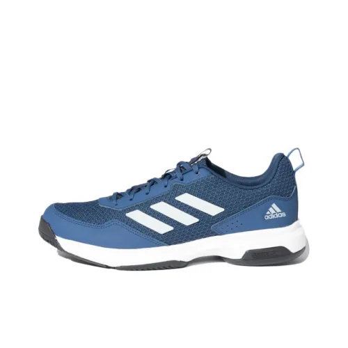 Adidas Tennis 21 V2 Устойчивые к истиранию Низкие Кроссовки для тенниса Мужские Циан Синий