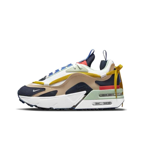 Nike Air Max Furyosal Устойчивый к истиранию Низкий Топ Воздушная подушка Повседневная Городская Коммутация Беговые кроссовки Женские Многоцветный