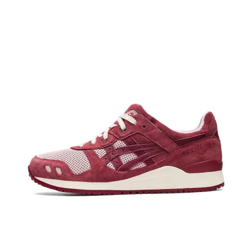 Asics Gel Lyte 3 Low Топ Повседневные Беговые Кроссовки Унисекс Бордовый