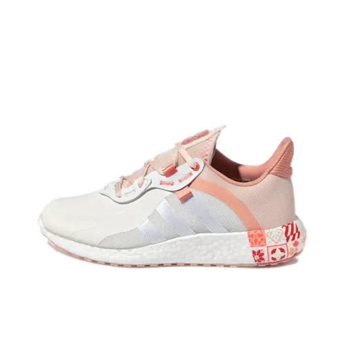 Adidas Shock Absorbers Slip Resistant Abrasion Resistant Lightweight Low Top Casual Беговые кроссовки Women's White Pink