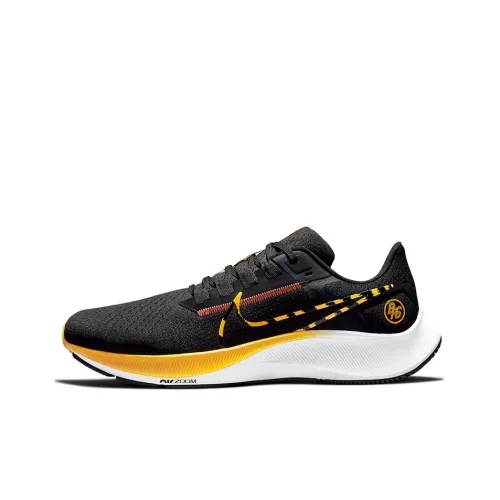 Nike Pegasus 38 Low-Top Тренировочные Беговые Кроссовки Мужские Черные Желтые