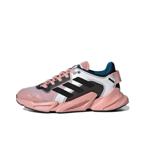 Adidas X9000 Slip Резистентный Устойчивый к истиранию Дышащий Низкий Топ Повседневные Беговые кроссовки Женские Розовый Черный Белый