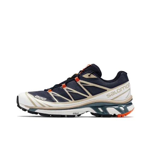 SALOMON XT 6 Амортизаторы Slip-resistant устойчивые к истиранию Низкий топ Уличная обувь Унисекс Черный