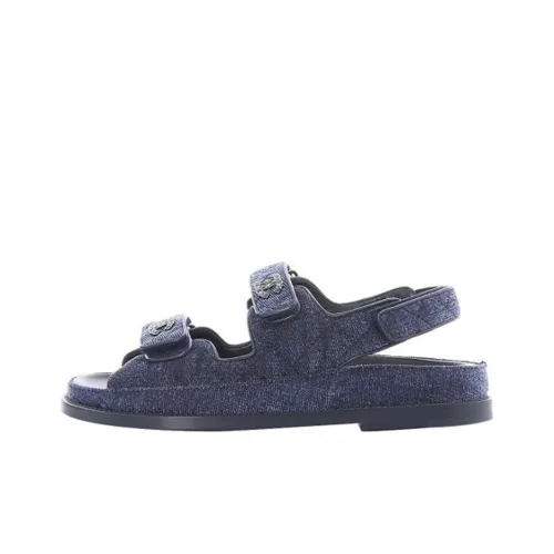 CHANEL One Ремешок Сандалии Женские Темно-синий