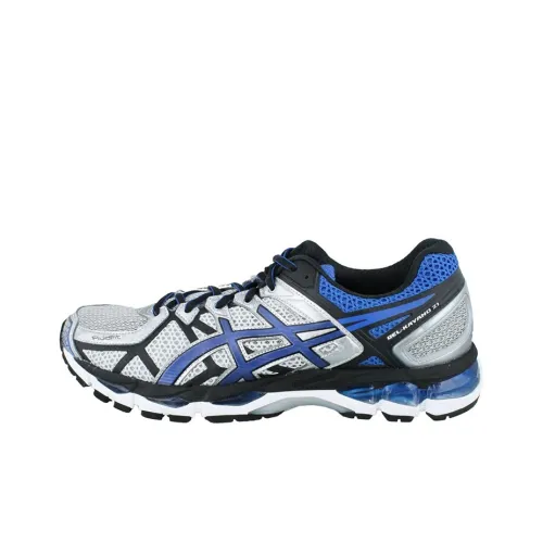 ASICS Gel Kayano 21 Устойчивый к истиранию Низкий Топ Марафон Бег на длинные дистанции Обувь Мужская Белый Синий 2E Ширина