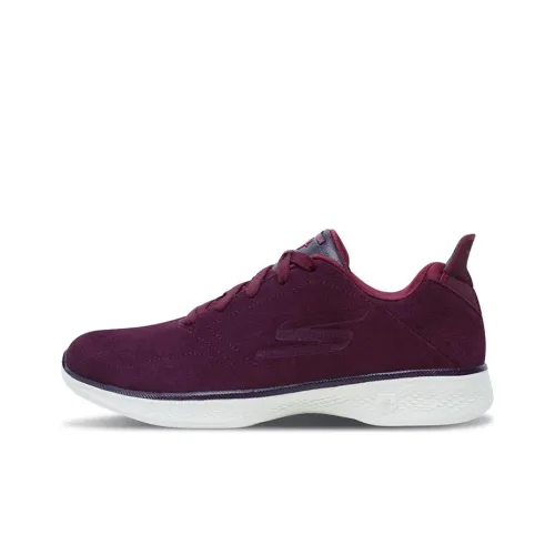 Skechers Go Walk 4 Low Топ Беговые кроссовки Женские Бордовый