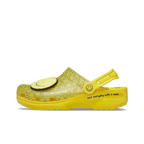 SMILEY x Crocs Пляжные сандалии Унисекс Желтый