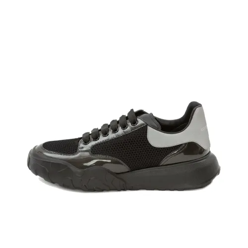 Alexander McQueen Court Trainer Амортизация Устойчивый к истиранию Легкий Низкий Топ Беговые кроссовки Мужской Черный
