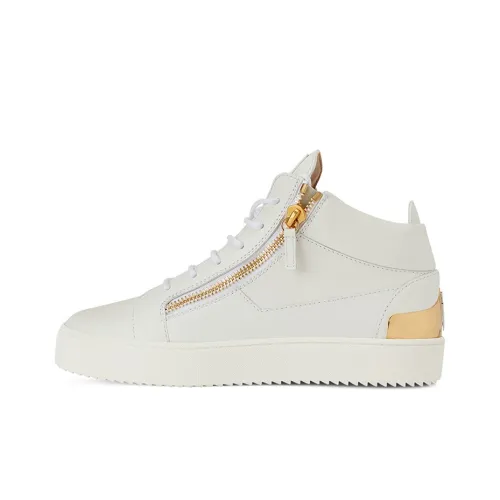 Giuseppe Zanotti GZ Kriss MID Топ Скейтборд Кроссовки Мужской Белый