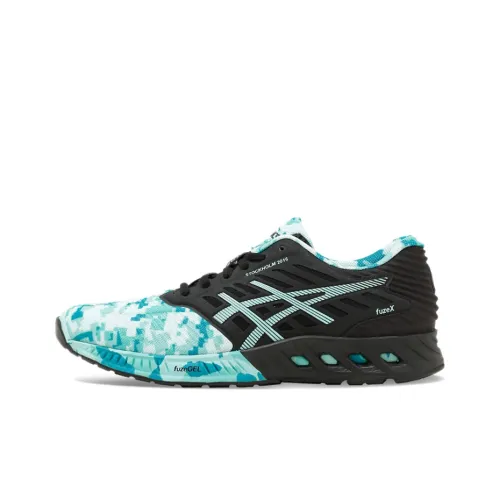 Asics Fuze Low Беговые кроссовки Топ Женские Черный Мятно-синий