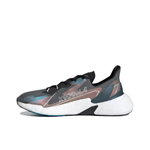 Adidas X9000l4 Устойчивые к истиранию низкие беговые кроссовки унисекс черные синие